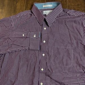 Share Paul Fredrick Mens Non-Iron Two Ply Cotton Dress XL Shirt 17.5 - 35 Plaid